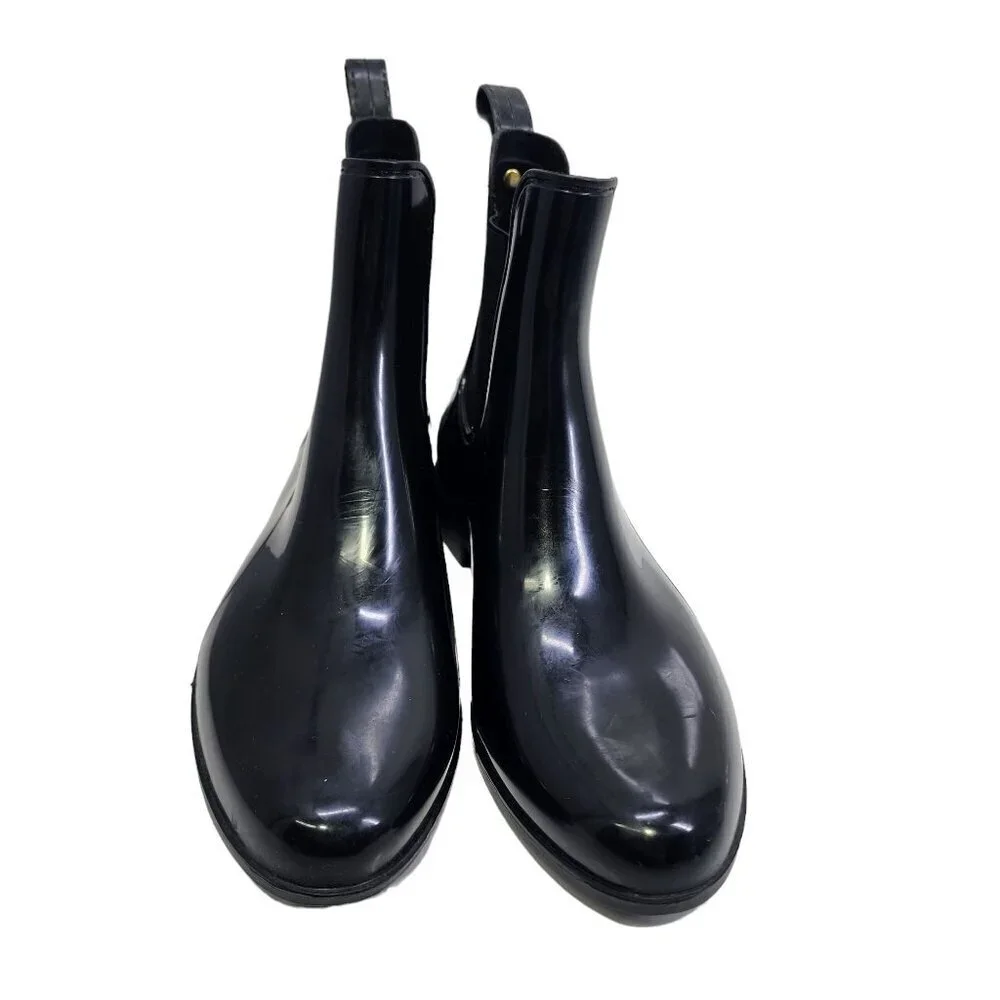 Sam Edelman Tinsley Womens Rubber Man Made Rain Boots Size 7 Black‎